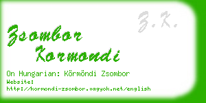 zsombor kormondi business card